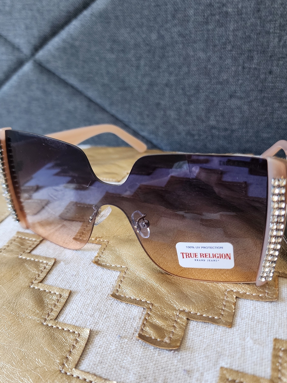 Women's Fashion Rimless Shield Sunglasses